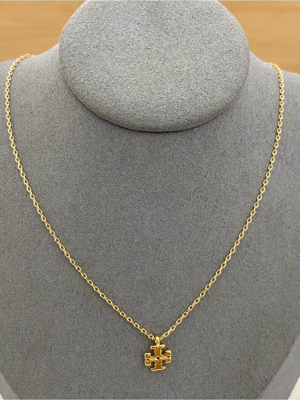 Tory Burch Gold Logo Pendant Necklace